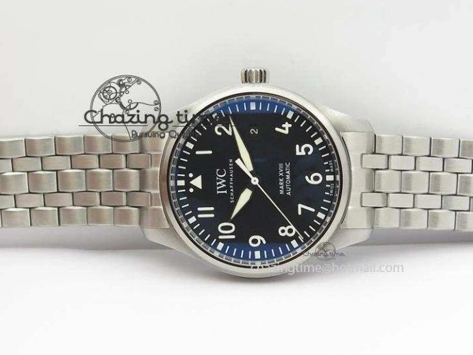 MIROTIME 0523 Compact Mark XVIII IW327001 SS Mk Maker Best Edition Black Dial On SS Bracelet A 7301
